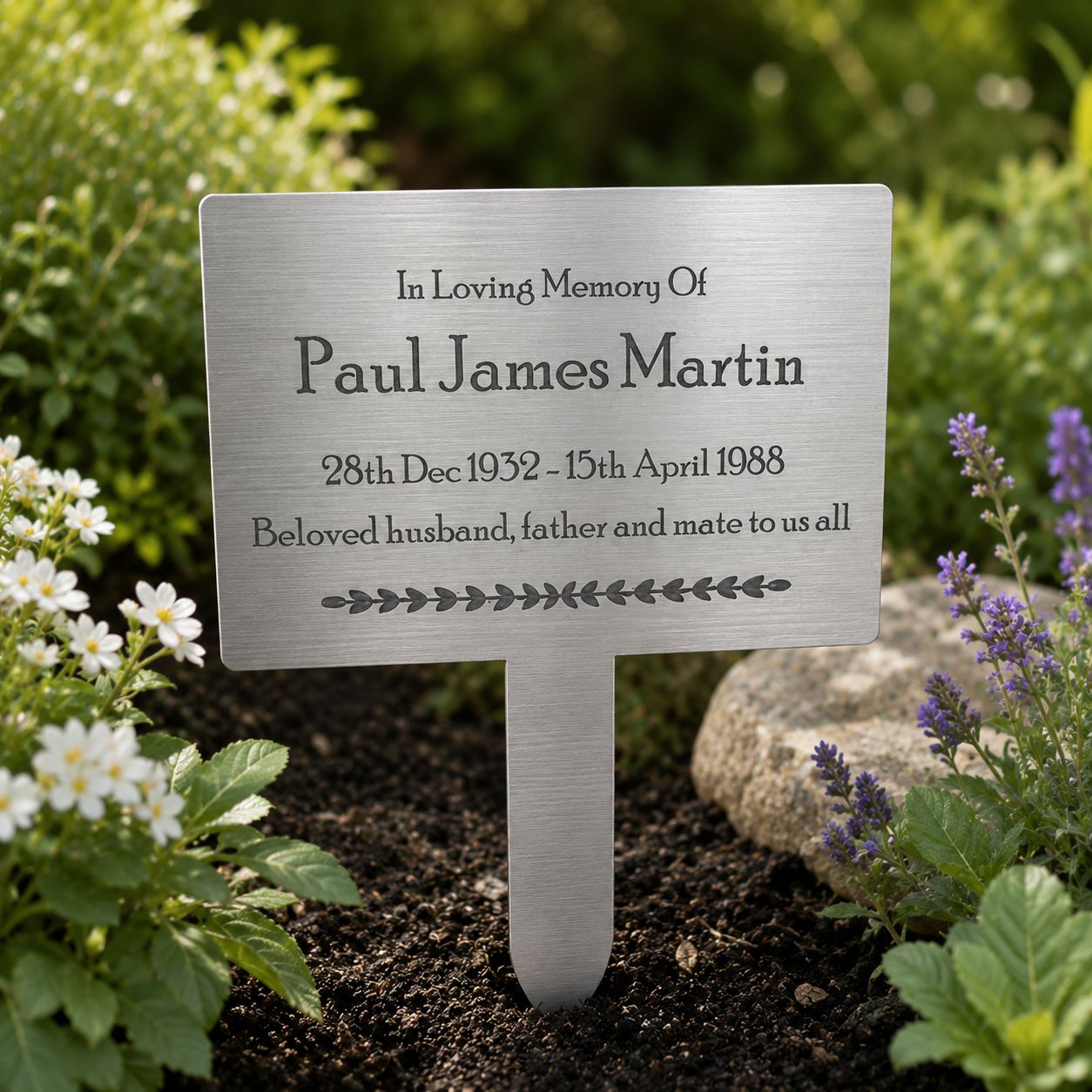 memorial garden plaque