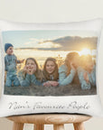 Custom family photo pillow printed both sides gift