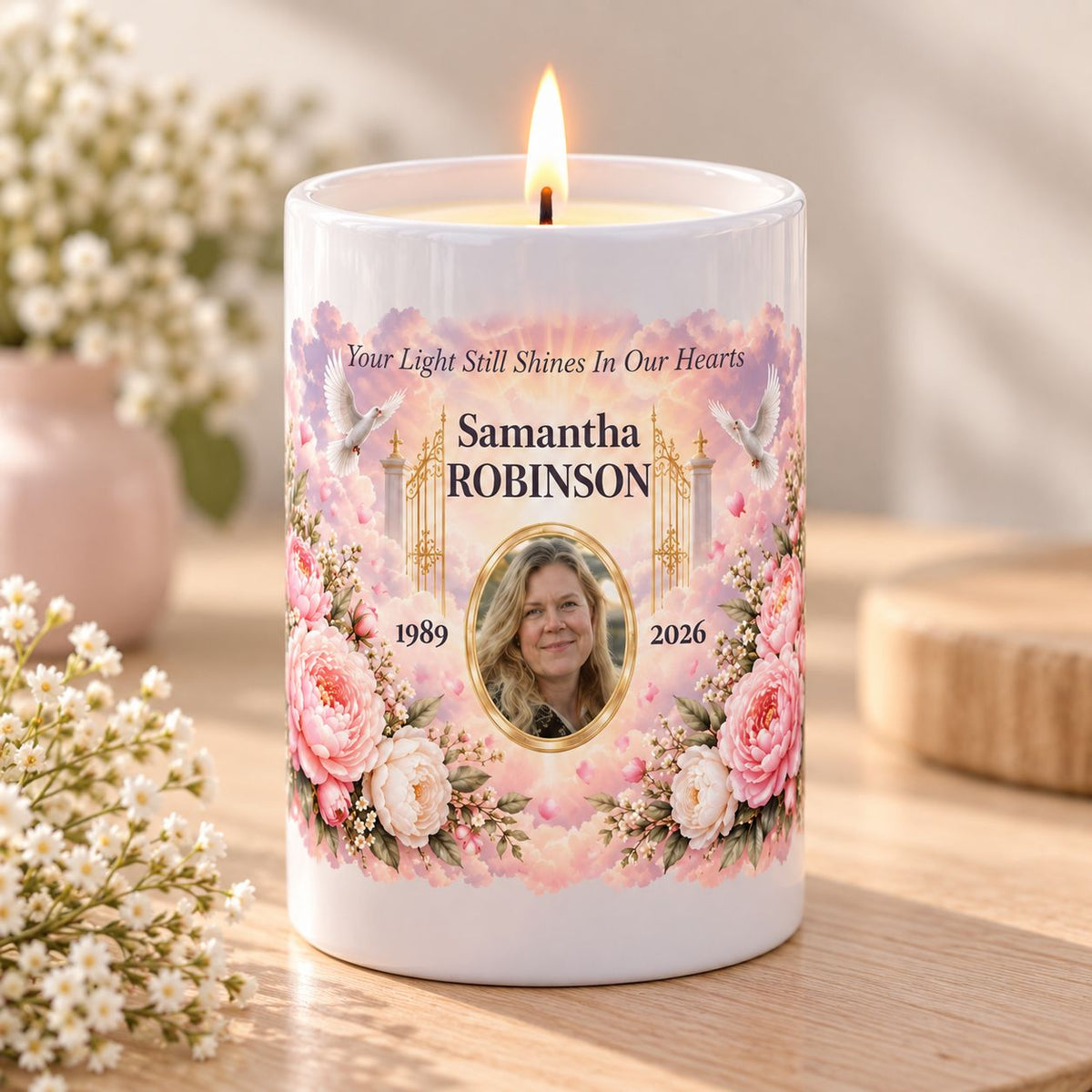 custom memorial candle