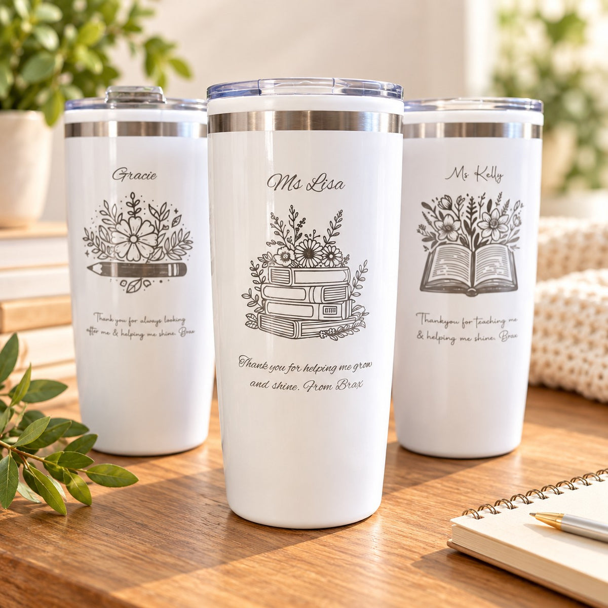 engraved teacher travel mug