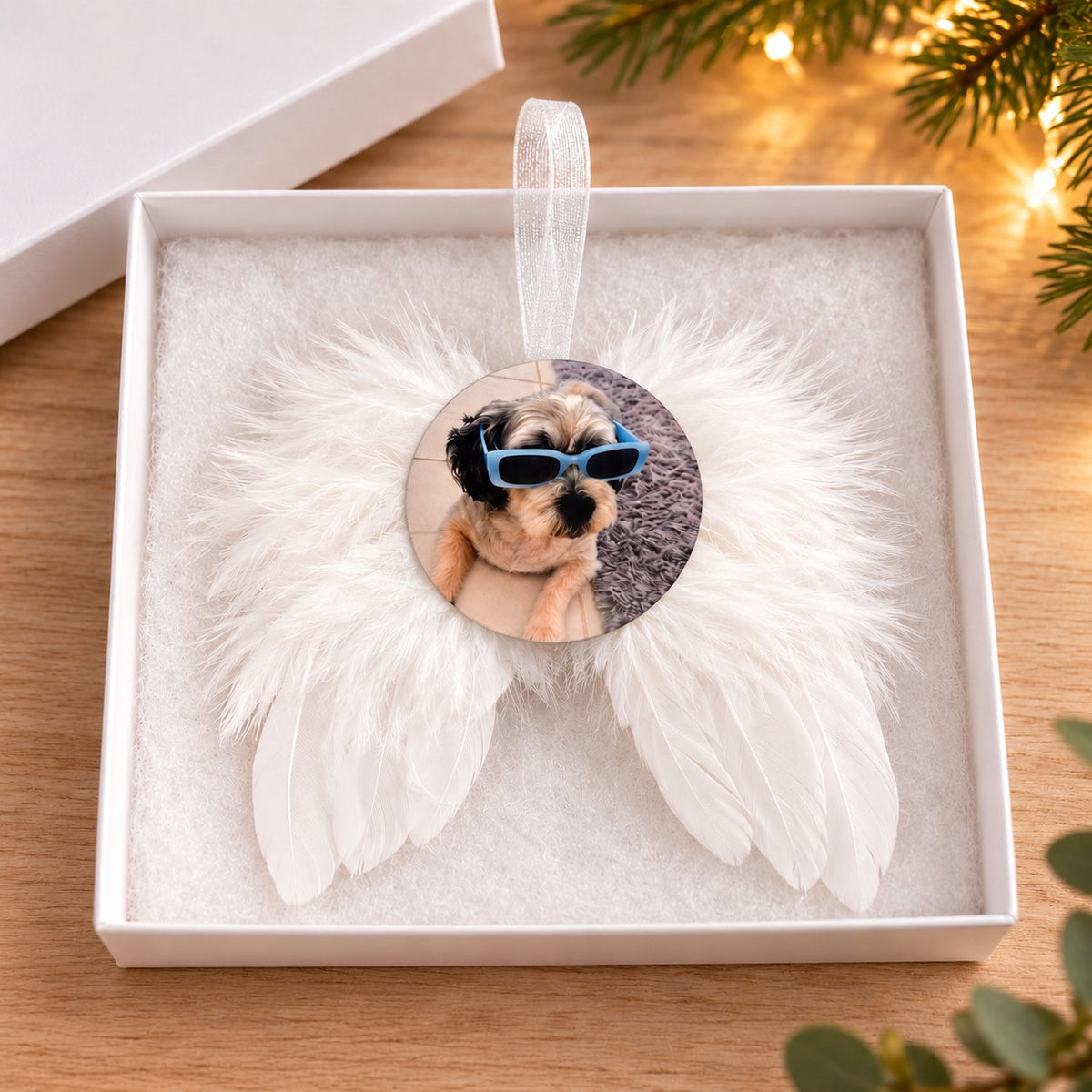 Pet Feather Wing Memorial Ornament