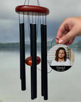 Personalised round photo memorial wind chime