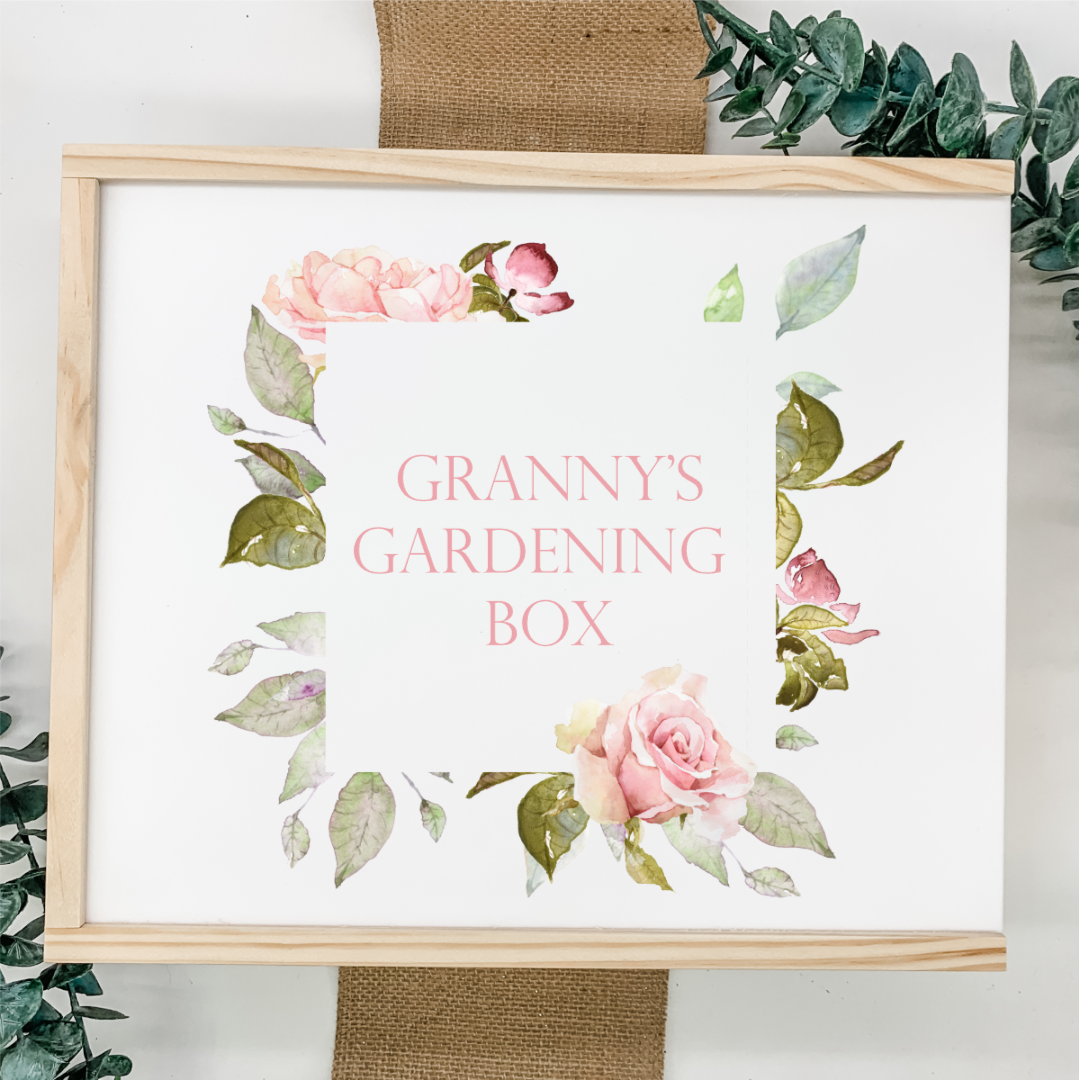 Pink Floral Frame - Wooden Keepsake Box