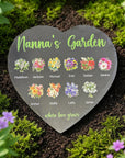Custom family garden slate keepsake plaque