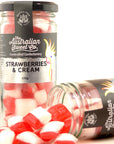 strawberries & cream rock candy