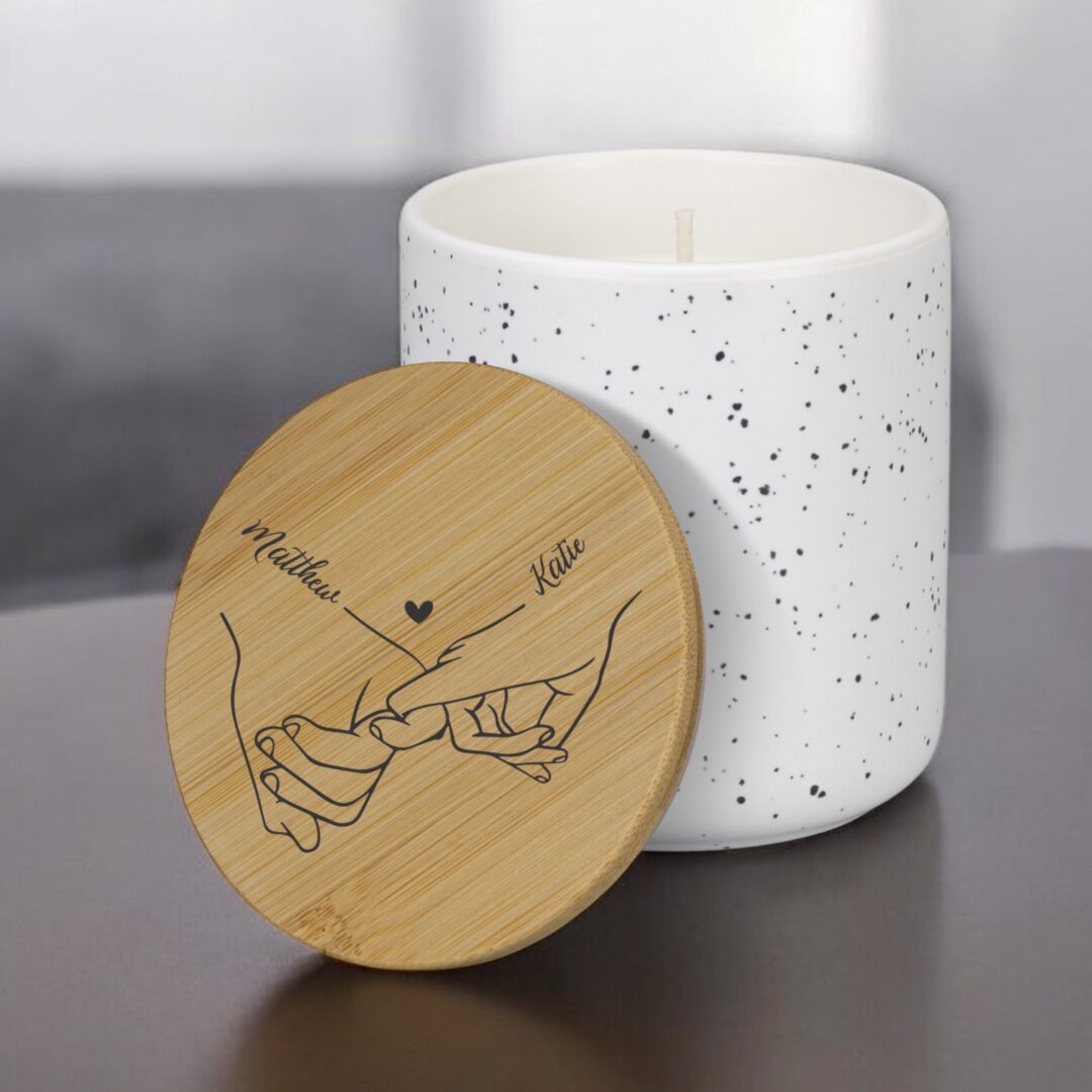 valentines day candle, personalised valentines gift