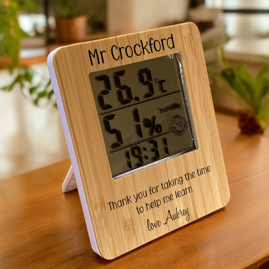 Personalised teacher gifts, teacher clock