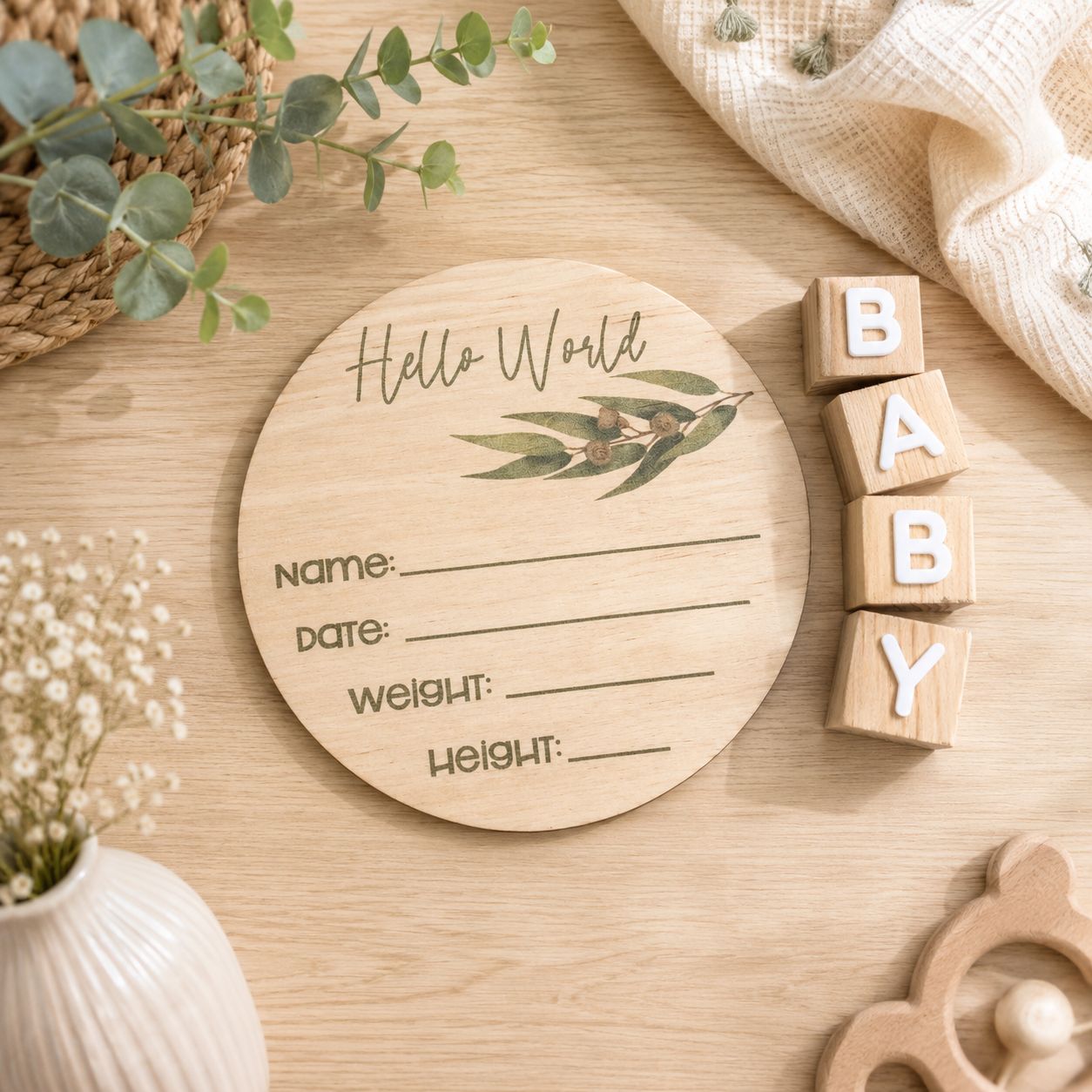 birth announcement plaque