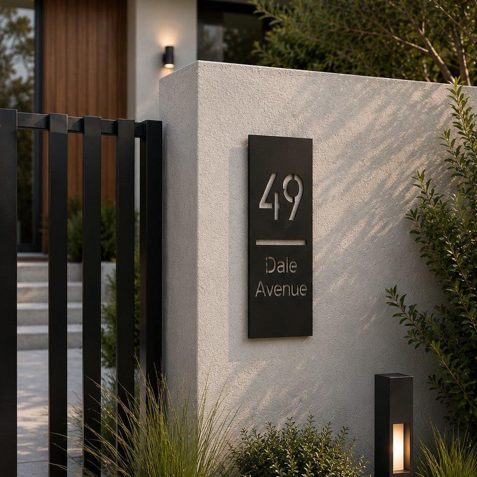 address sign