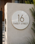 modern address sign