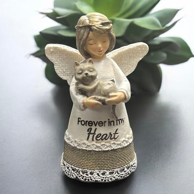 Angel With Cat Statue