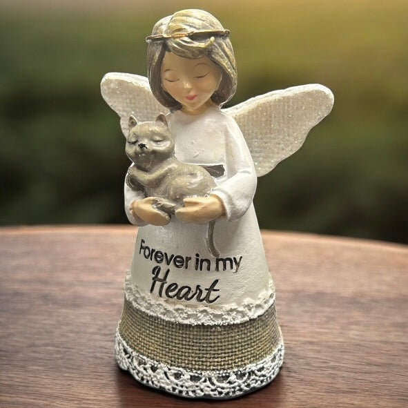 Angel With Cat Statue
