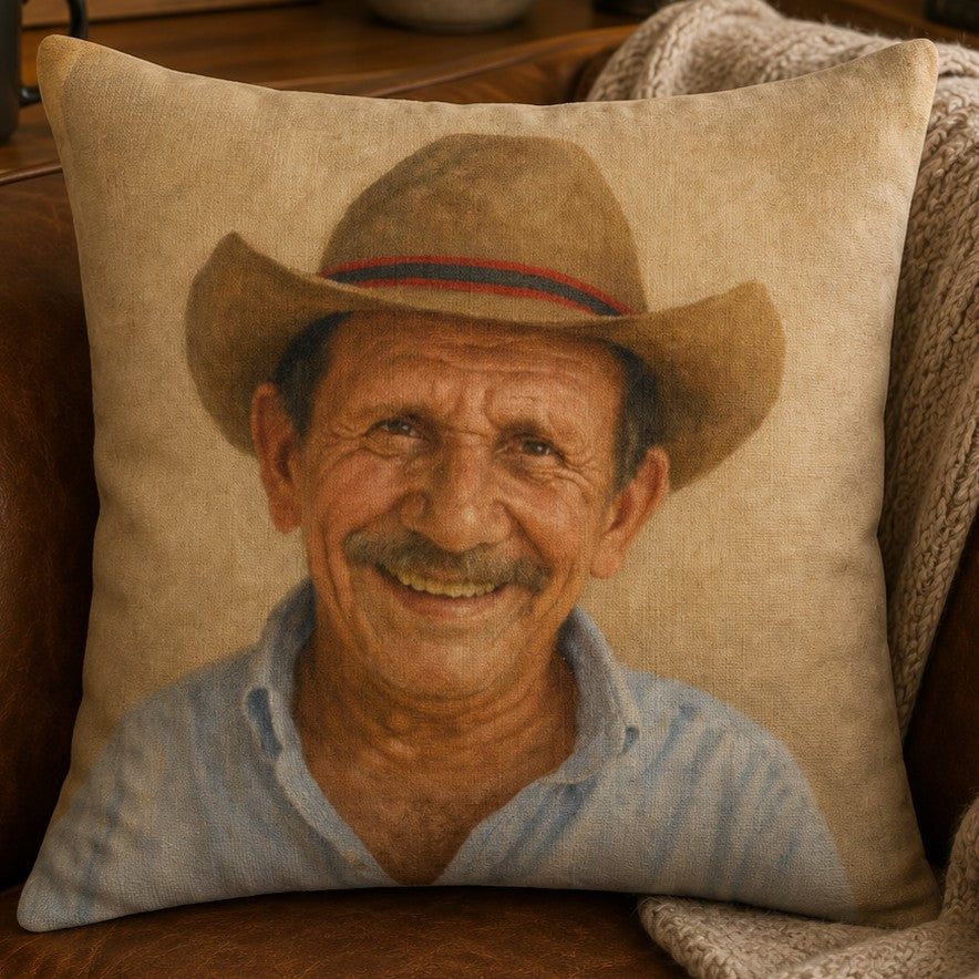 art portrait cushion