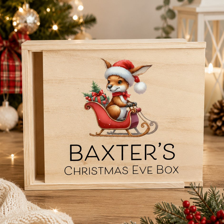 large wood christmas box