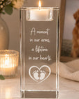 Personalised Baby Loss Crystal Candle Holder