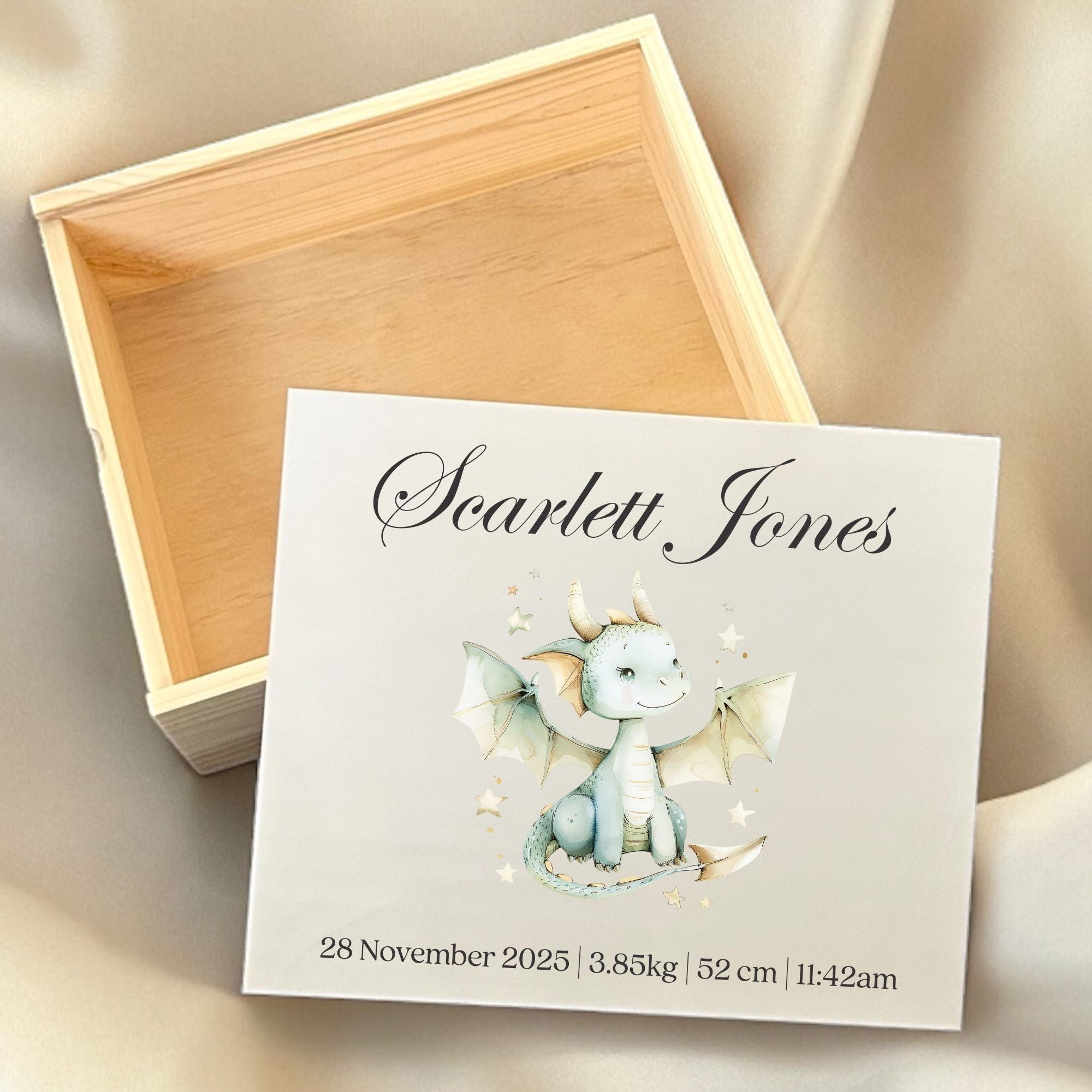 wooden nursery keepsake box choose design