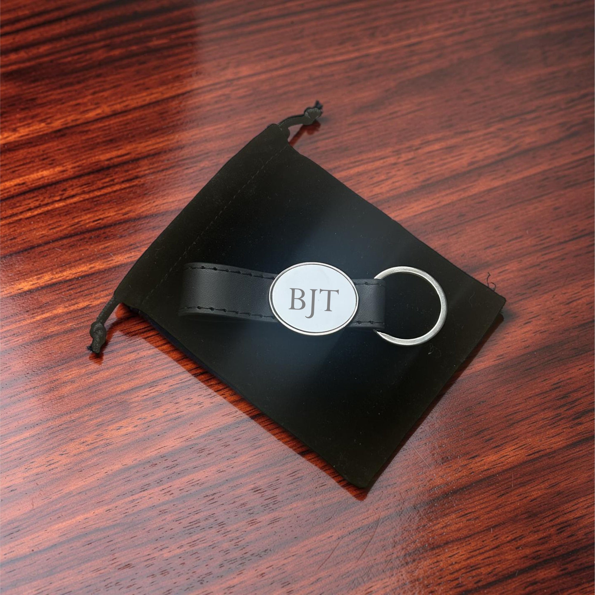 custom initials keychain minimalist design