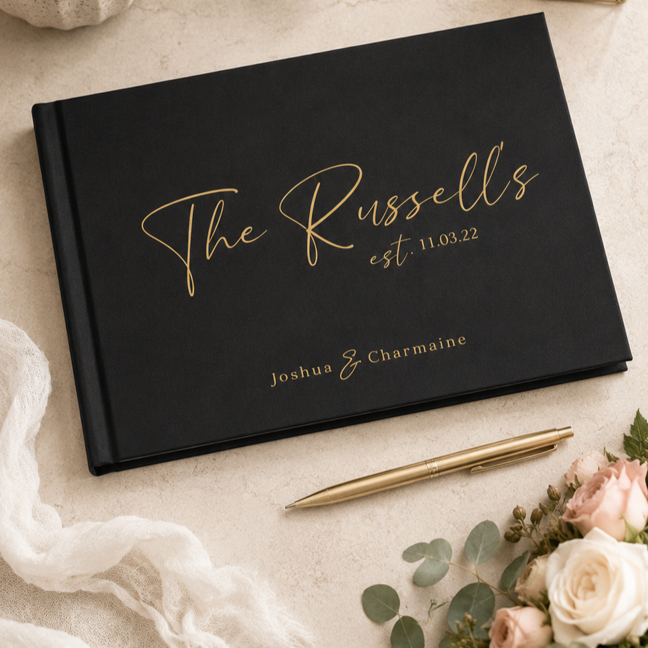 custom wedding guest book