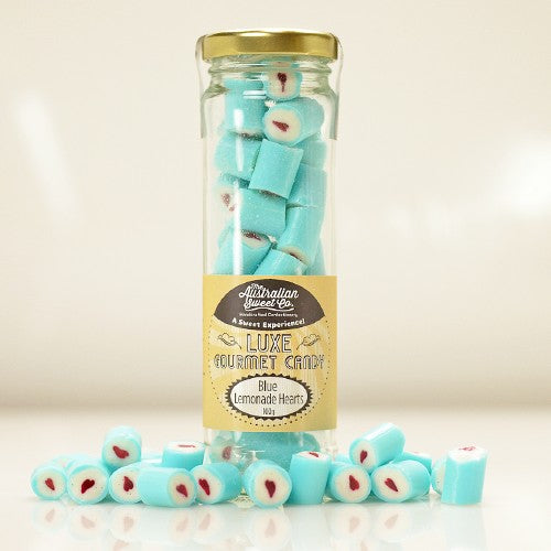 blue heart rock candy