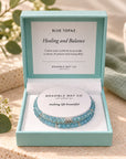 blue topaz healing and balance bracelet