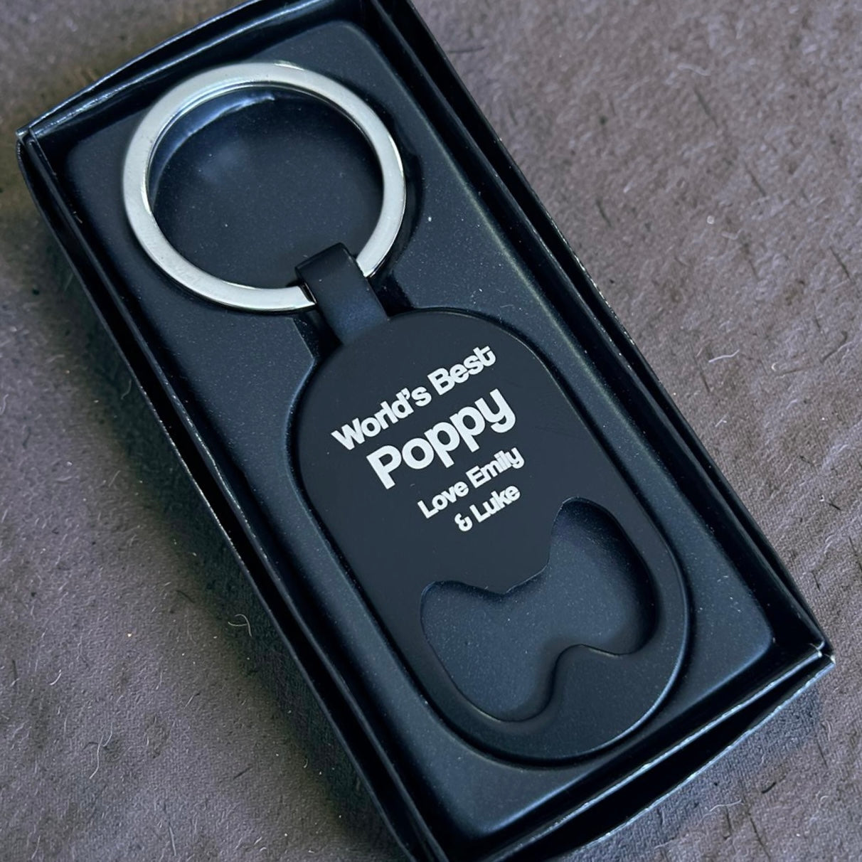 engraved bottle opener key ring