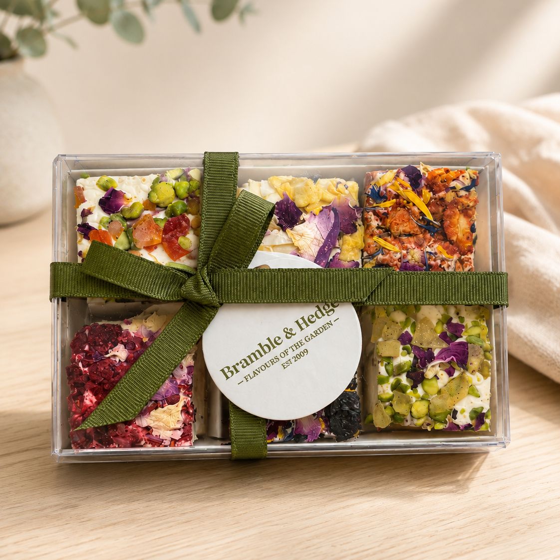 Gourmet Mixed Nougat Gift Box – 6 Piece Belgian White Chocolate Collection | 180g