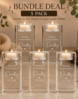 Crystal remembrance candle holders to share with family and friends for celebrations of life and memorial services
