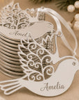 Personalised Mirror Acrylic Bird Memorial Ornament