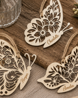 custom timber butterfly Christmas ornaments