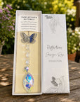 Inspirational butterfly hanging crystal ornament in presentation gift box