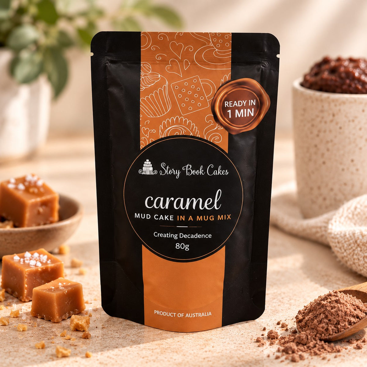 cake in a mug caramel