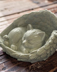 sleeping cat angel wings memorial statue
