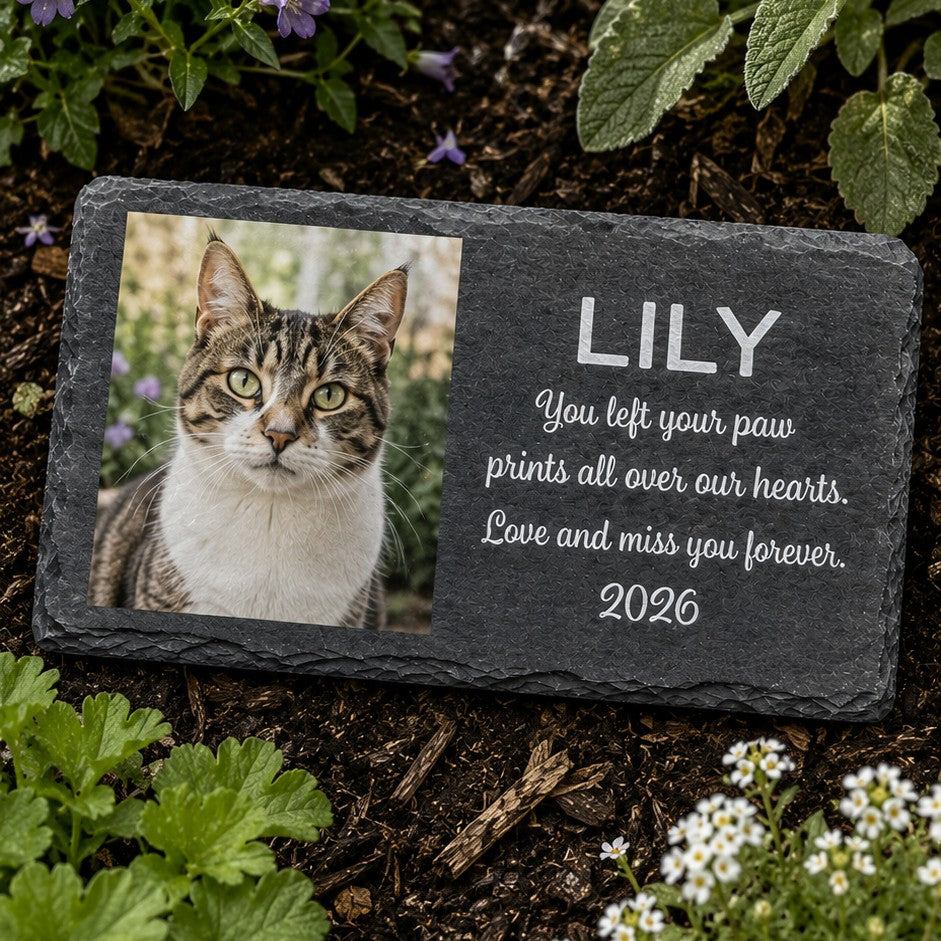 cat memorial slate plaque