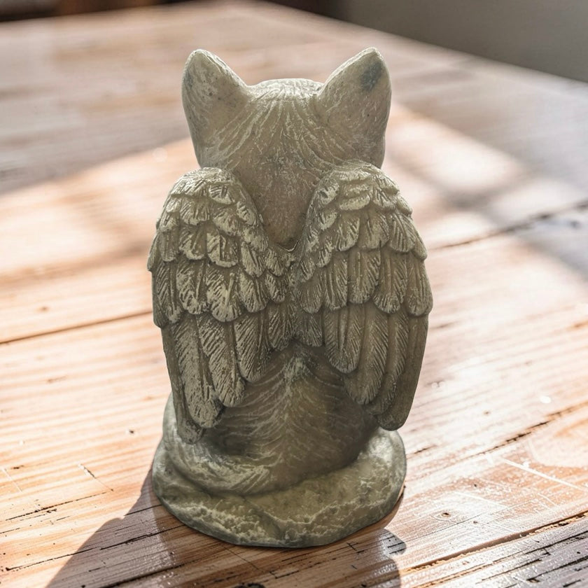 cat memorial angel statue