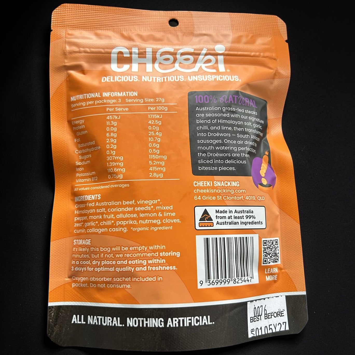 cheeki air dried beef bites