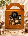 Milk chocolate rocky road with marshmallow peanuts coconut and salted caramel