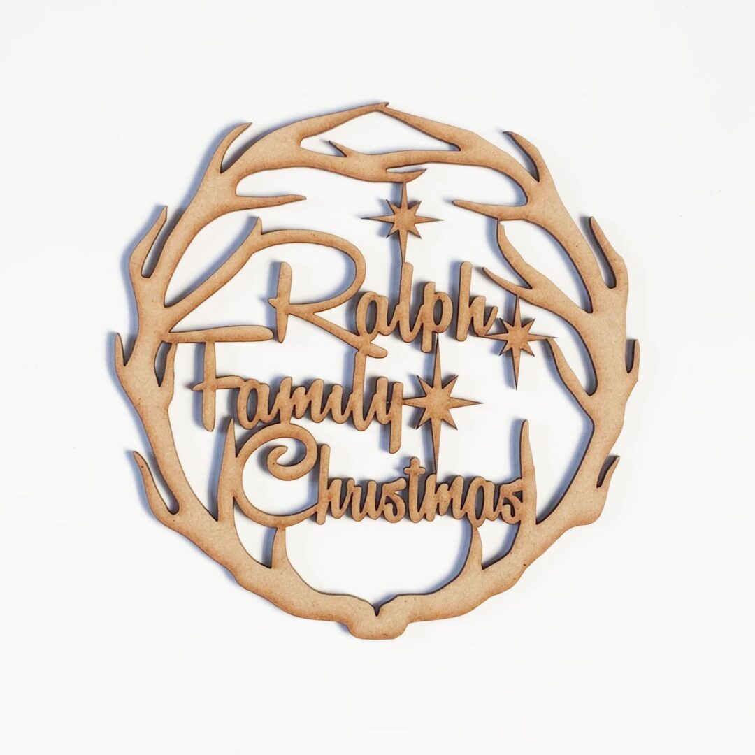 personalised christmas wreath