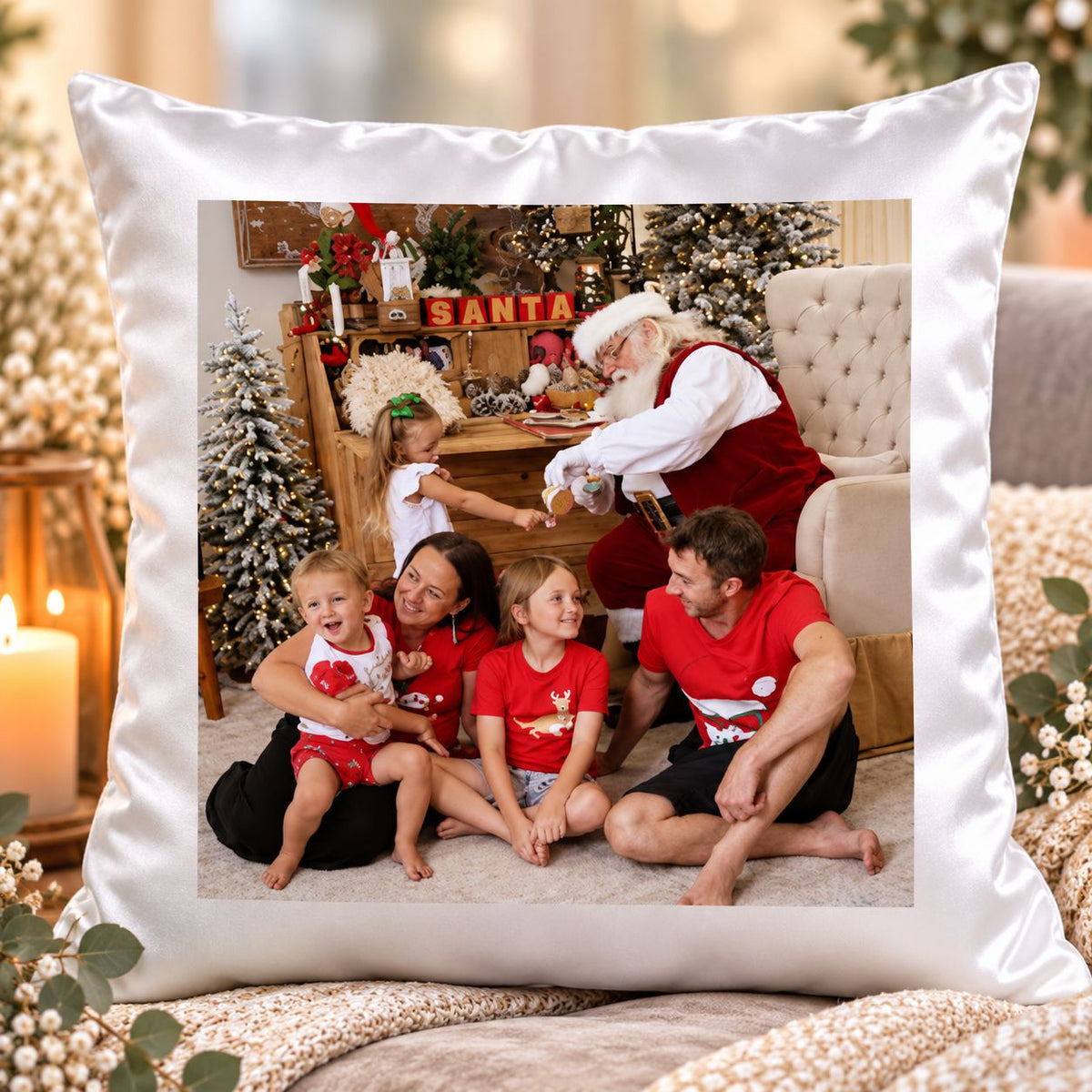 christmas photo cushion