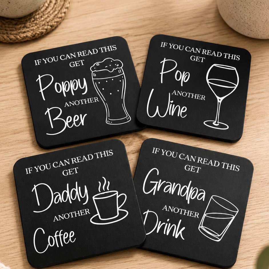 personalised drink coaster
