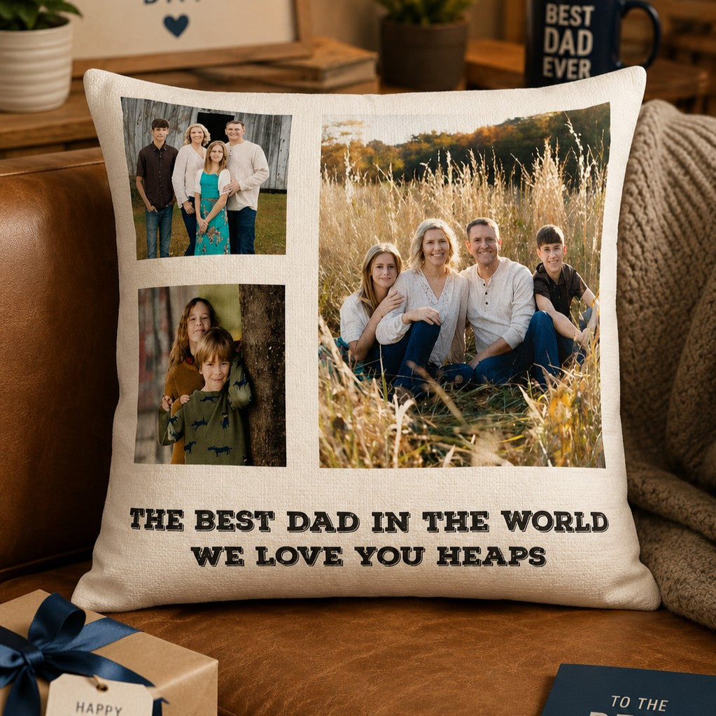 collage photo cushion