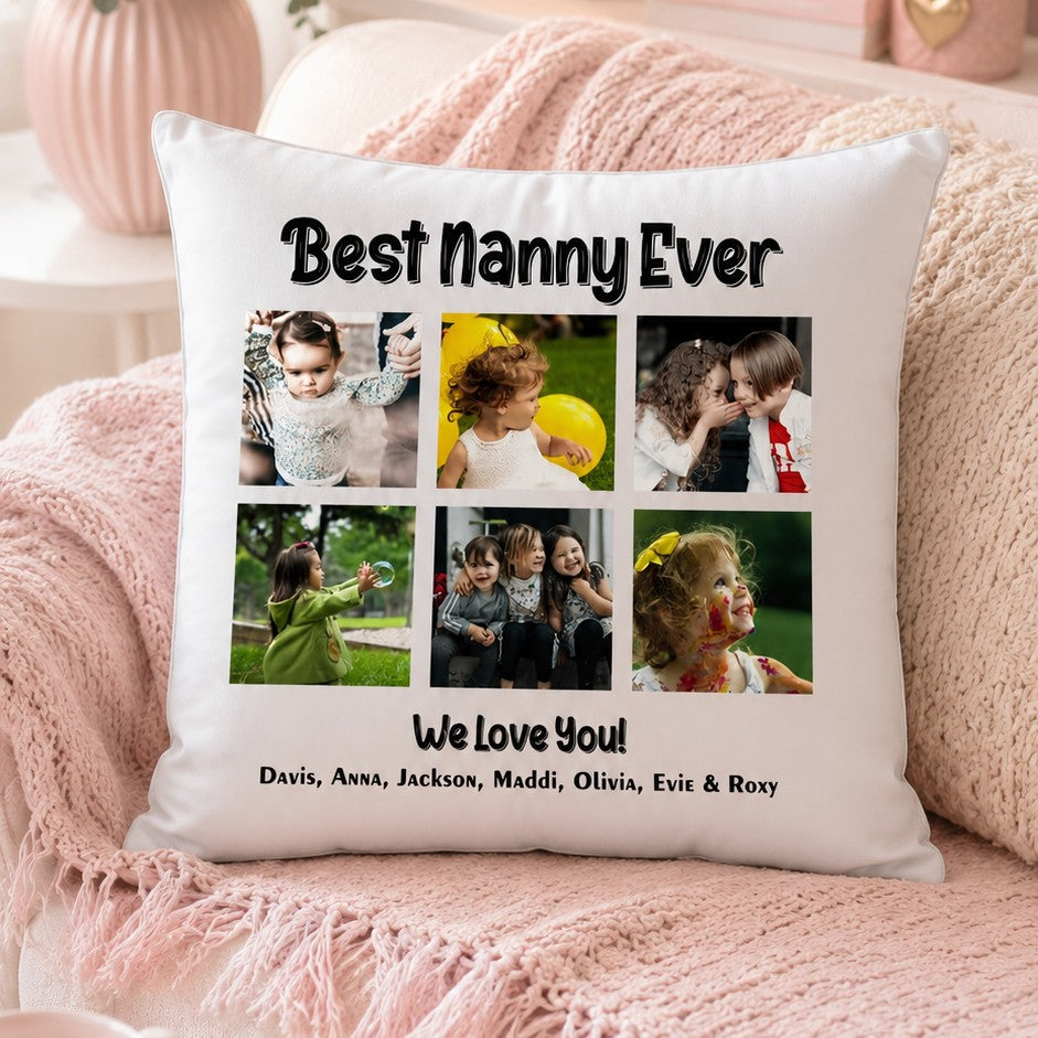 collage photo cushion