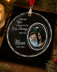 crystal memorial ornament with photo