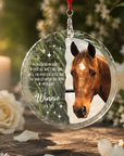 personalised crystal pet memorial ornament with photo and name