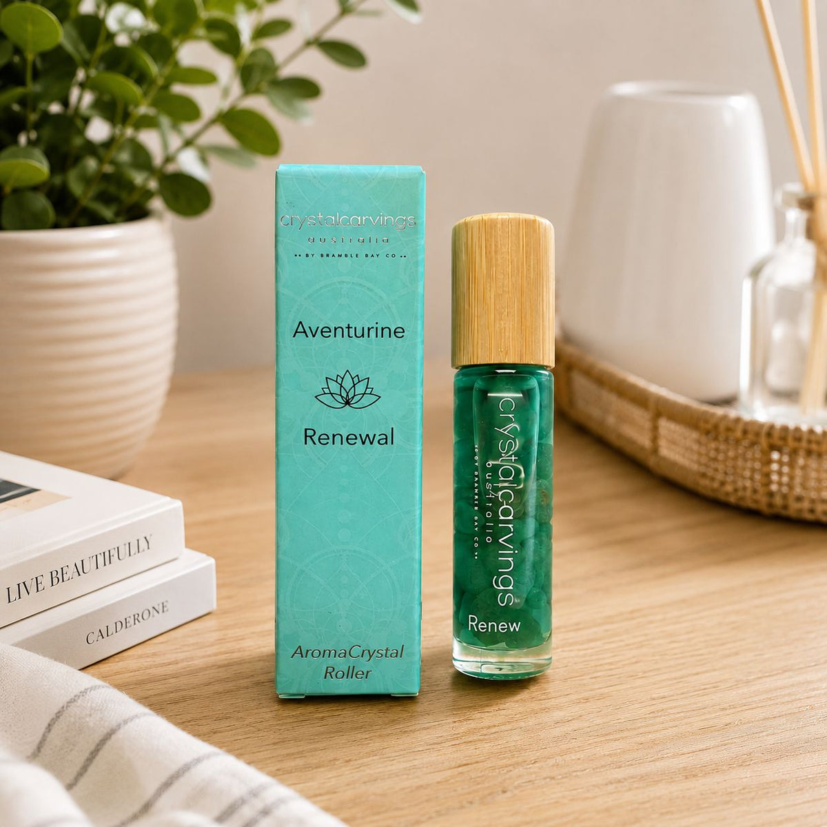 crystal essential oil roller