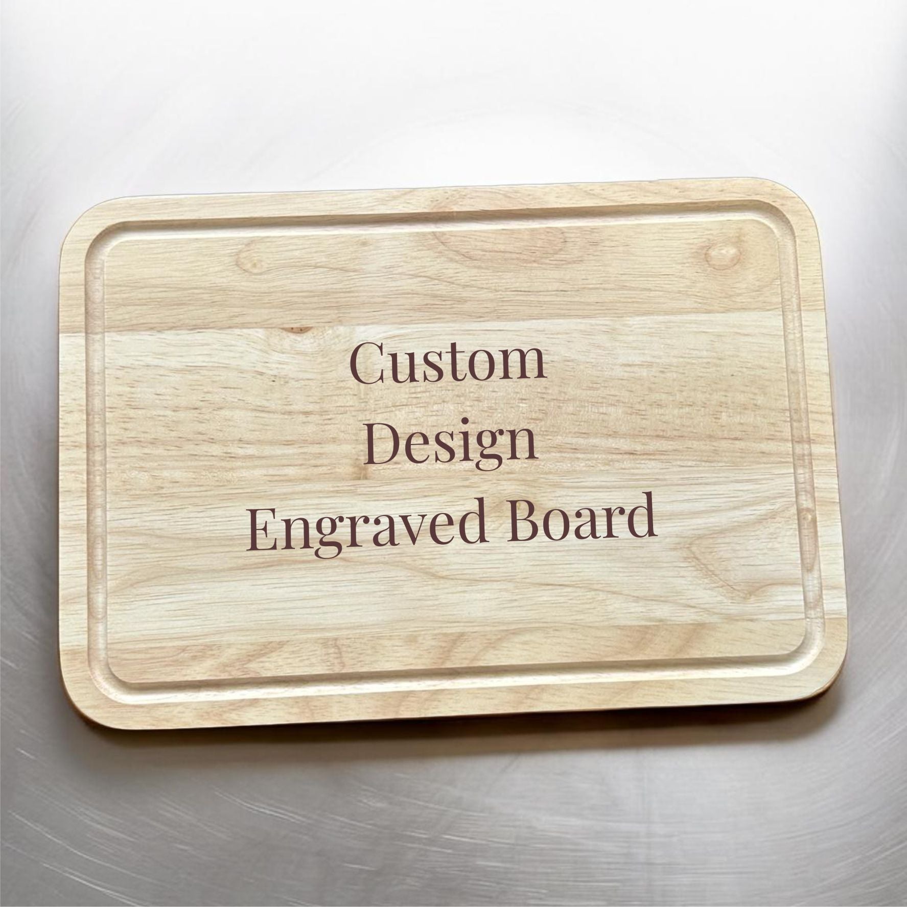 engraved wooden chopping board