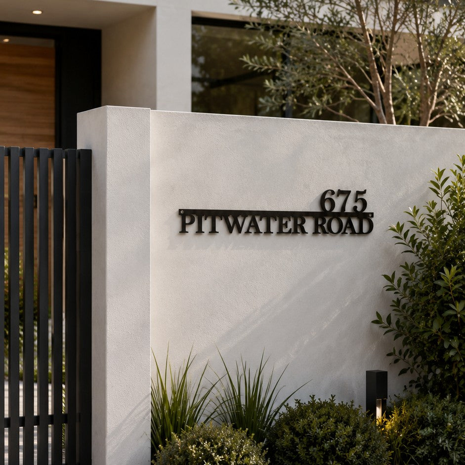 personalised house number sign