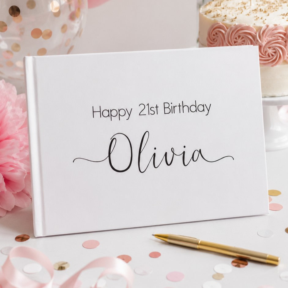 21st birthday guest book