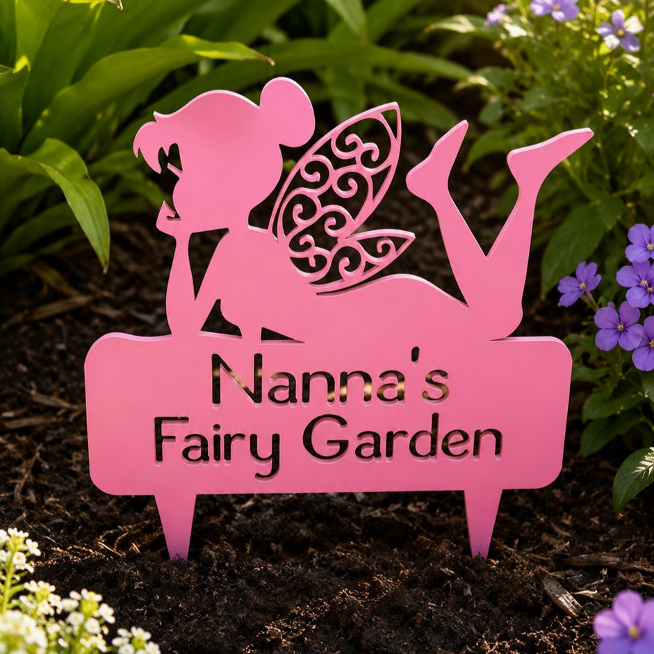 personalised fairy garden sign