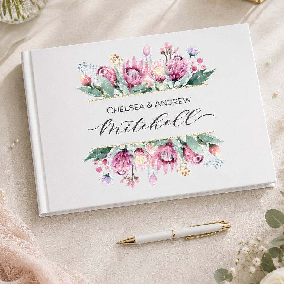 personalised wedding guest book