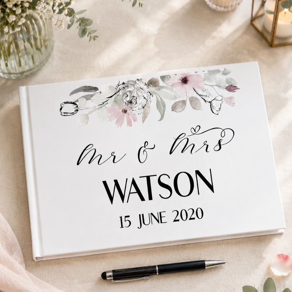 personalised wedding guest book